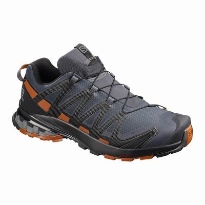 Salomon XA PRO 3D V8 GORE-TEX WIDE - Miesten Polkujuoksukengät - TummanSininen/Mustat